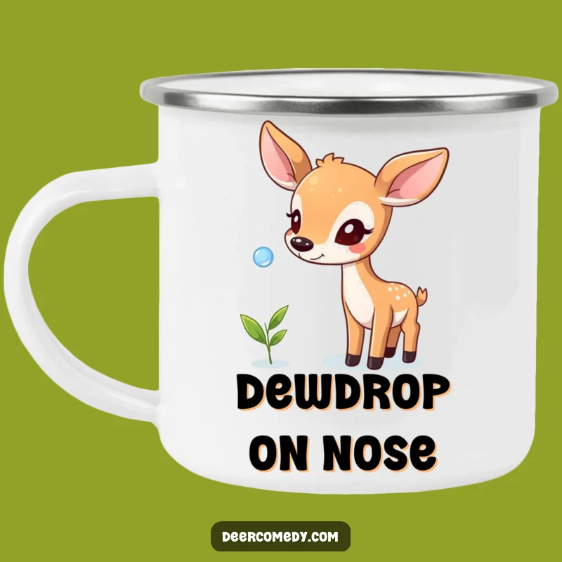 Funny Balancing Deer Camping Mug: Delicate Moments on the Trail