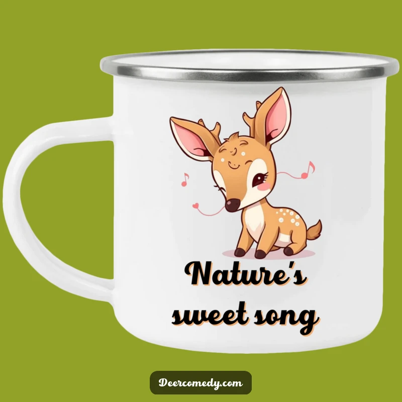 Funny Kawaii Deer Camping Mug: Your Calm Companion for Attentive Adventures