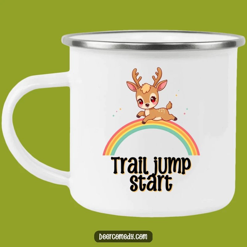 Funny Kawaii Deer Camping Mug: Your Magical Companion for Outdoor Adventures