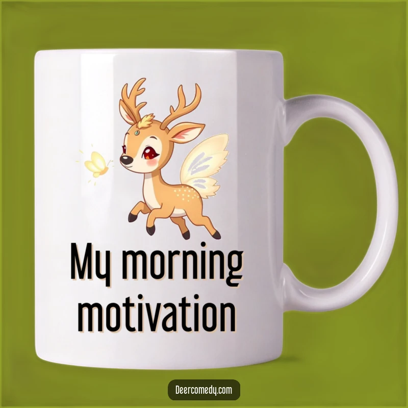 Funny Deer & Light Butterfly Mug: A Whimsical, Delightful Gift for Nature Lovers