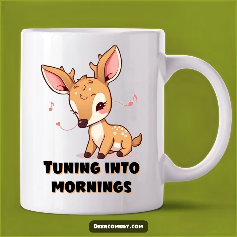 Funny Kawaii Deer Mug: Attentive Listener for a Peaceful, Funny Gift