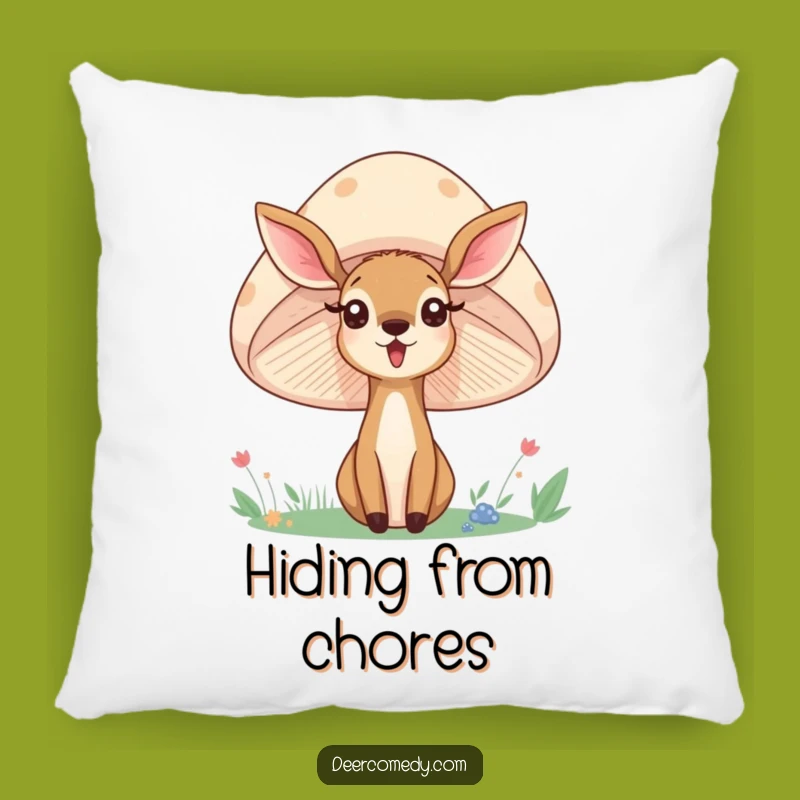 Funny Deer Mushroom Pillow: Cozy Comfort with a Woodland Surprise