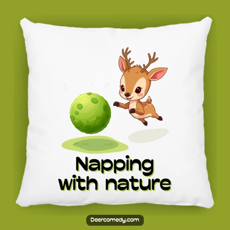 Funny Deer Moss Ball Pillow: Cozy Playtime, Woodland Comfort Gift