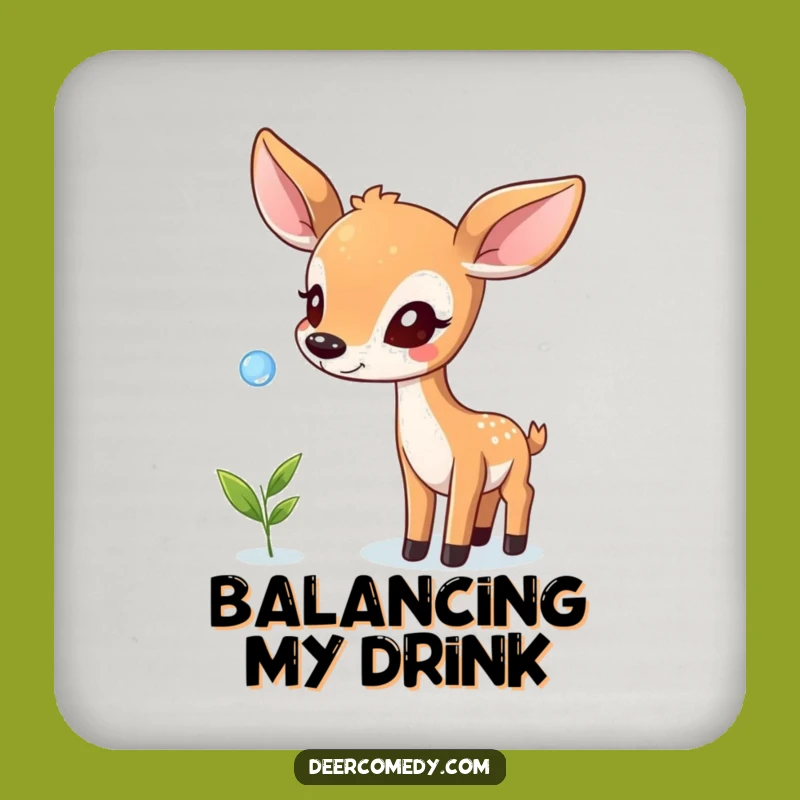 Funny Balancing Deer Drink Coaster: Protect Surfaces with Gentle Whimsy