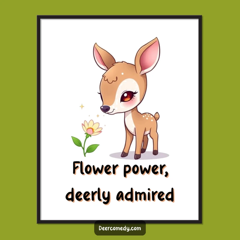 Free Printable Wall Art Funny Deer Sniffing Bubbles Downloadable Art