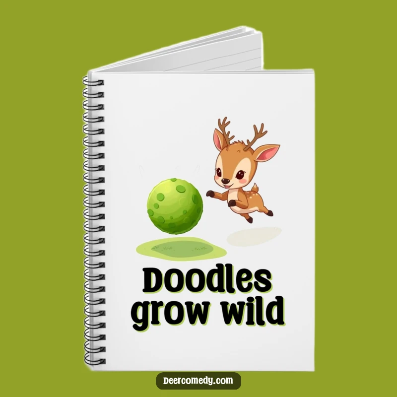 Funny Deer Moss Ball Notebook: Jot Down Playful Ideas Gift