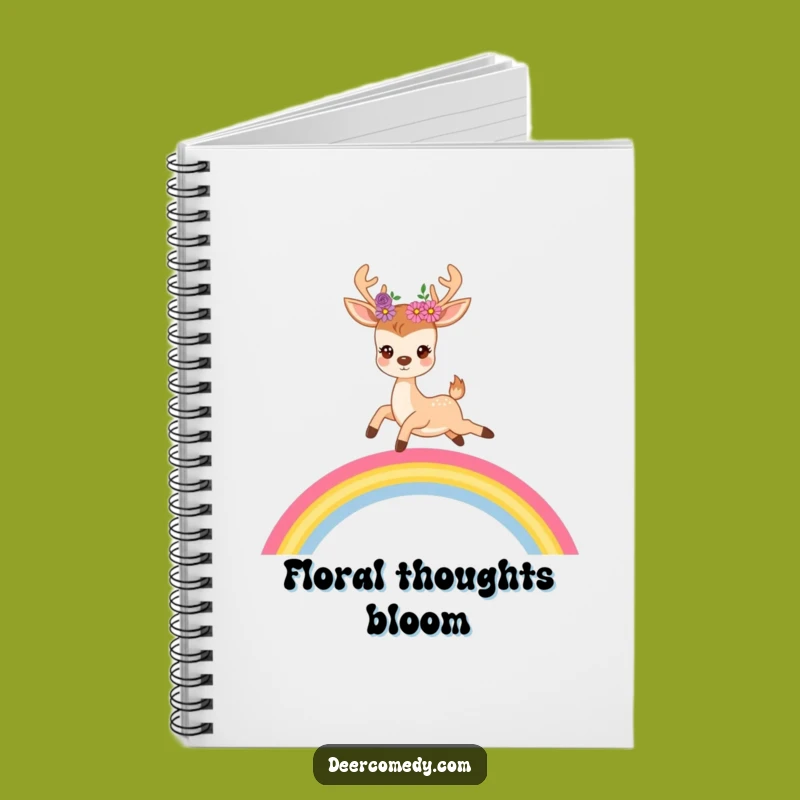 Funny Deer Rainbow Notebook: Capture Magical Thoughts Gift