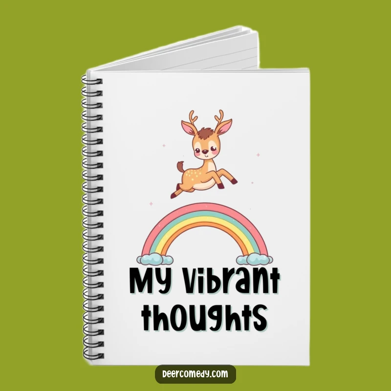 Funny Deer Rainbow Notebook: Jot Down Whimsical Thoughts and Dreams