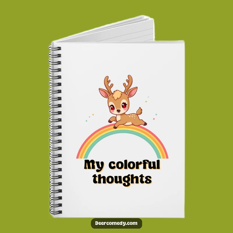 Funny Kawaii Deer Notebook: Jot Down Your Magical Thoughts and Dreams