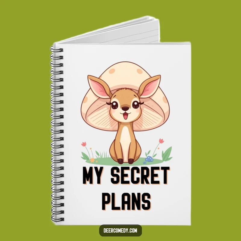 Funny Deer Mushroom Notebook: Jot Down Your Woodland Wonders