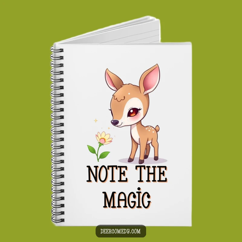 Funny Curious Deer Bubble Flower Notebook: Jot Down Your Sparkliest Ideas