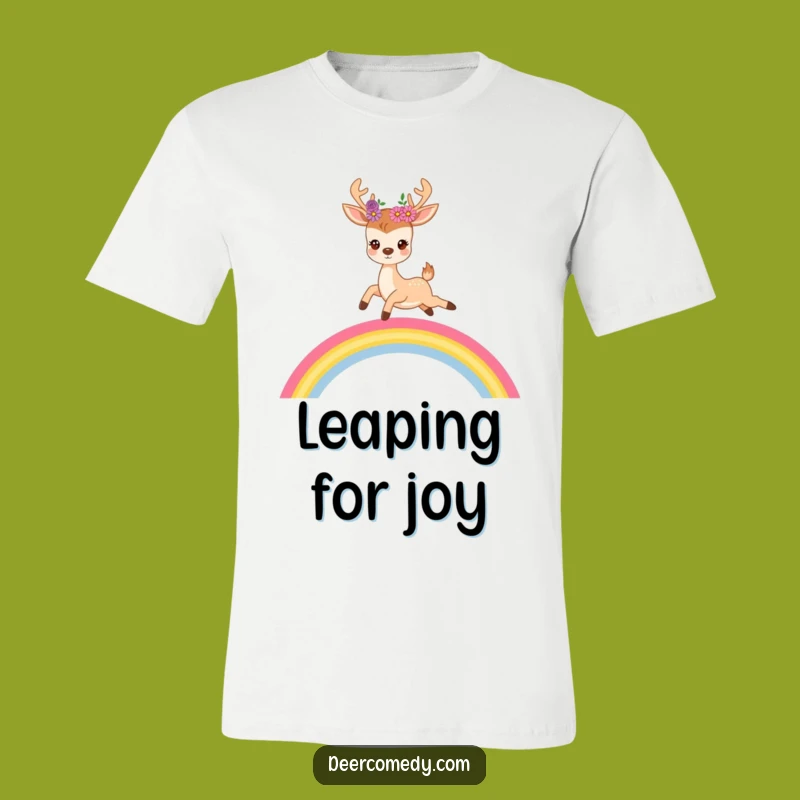 Funny Deer Rainbow T-Shirt: Whimsical Adventure, Joyful Funny Gift