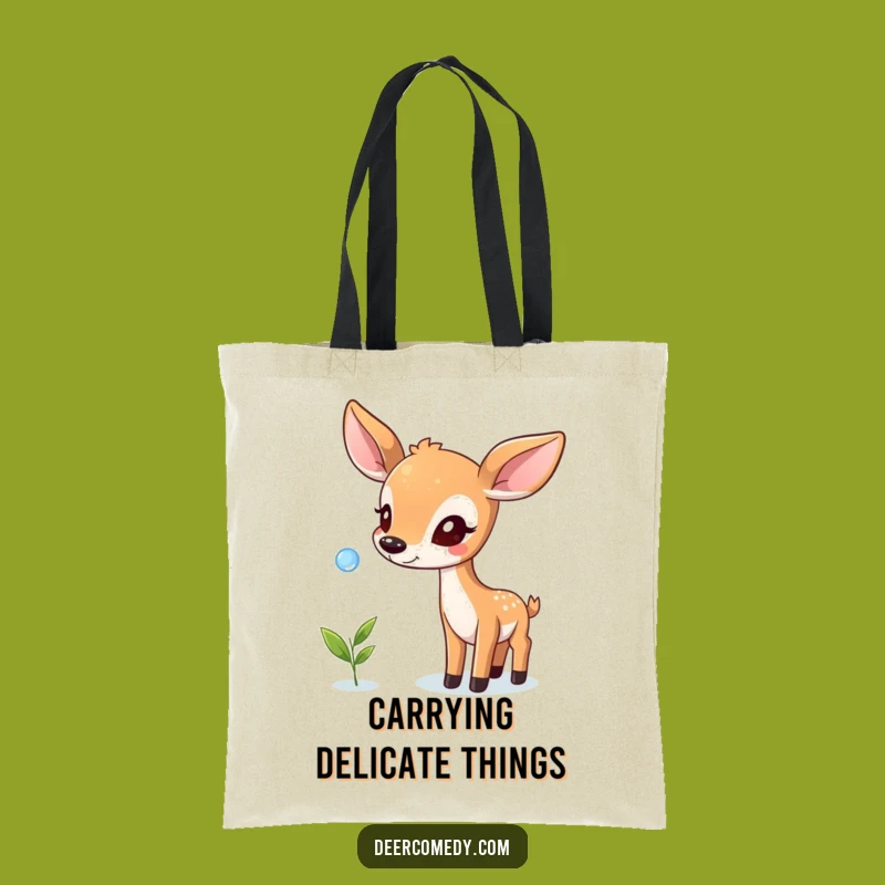 Funny Balancing Deer Tote Bag: Carry Your Essentials with Delicate Charm